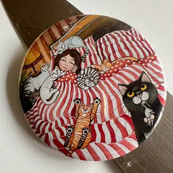 Dekorativní magnet Když nemůžu spát - velký magnet 75 mm