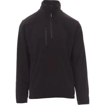 Pánská móda Payperwear Fleecová mikina Pirenei s černým polozipem Barva: Černá, Velikost: 5XL