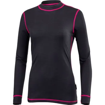Dámské termo triko z merino vlny Klimatex SOTA S Černá, Růžová