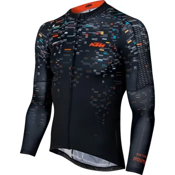 cyklistický dres Dres KTM FACTORY PRIME JERSEY LONGSLEEVE, BLACK/RUSTLE M