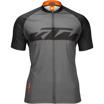 cyklistický dres Dres KTM DRES FACTORY CHARACTER III KRÁTKÝ RUKÁV, ČERNÁ/ŠEDÁ M
