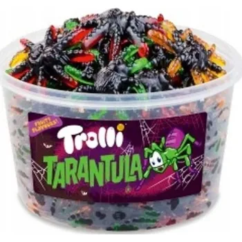 Bonbon Želé TROLLI 13 g PAVOUCI - dóza 75 ks - VÝPRODEJ !!! DMT: 8/2024 - poslední 1 balení (želé tarantule)