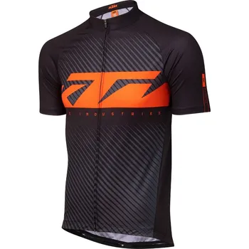 cyklistický dres Dres KTM FACTORY LINE KRÁTKÝ RUKÁV, ČERNÁ/ORANŽOVÁ S