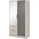 Piaski Šatní skříň NELLY 2D SE ZRCADLEM Barva: Kašmír