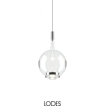 Lodes Designové závěsné LED svítidlo SKY-FALL ROUND, 2x8,5W, ø 22,5 cm, CRI95 Barva: Transparentní, Teplota světla: 2700K - teplá bílá