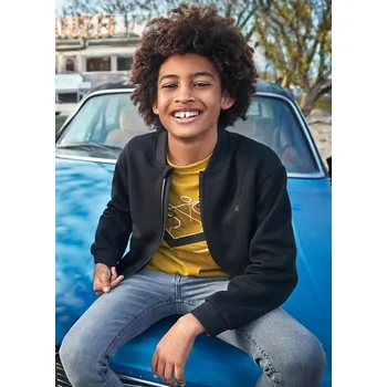 Chlapecká mikina Mikina/bomber chlapecká Mayoral 7465 - vel. 140,160,166,172 modrá navy a černá (Kopírovat) - 140, černá