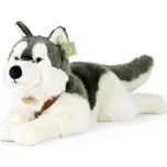 Rappa Plyšový pes husky s obojkem ležící 60 cm ECO-FRIENDLY