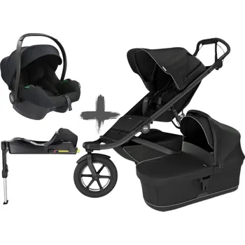 Kočárek Akční MAXI set Thule Urban Glide 3 UNI s autosedačkou COSMO Airflow Barva korbičky:: Black, Barva autosedačky:: Black, Barva kočárku:: Black