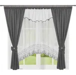 Fliying Dekorační sada záclon se závěsem L 595 šedá/bílá 400x160 cm
