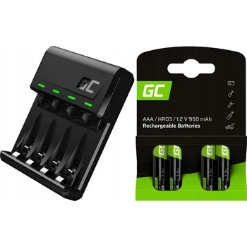 NABÍJEČKA BATERIÍ AA R6 AAA R3 + 4x AKUMULÁTORY MALÉ BATERIE R3 AAA 950mAh