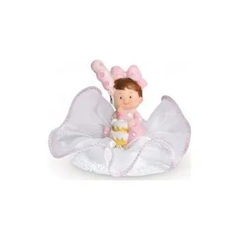 Party dekorace Figurka na dort - miminko HOLČIČKA s dortíkem