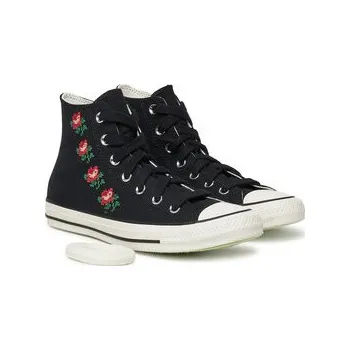 Dámská móda Plátěnky Converse Chuck Taylor All Star Rose Cross Stitch A13657C Černá 39
