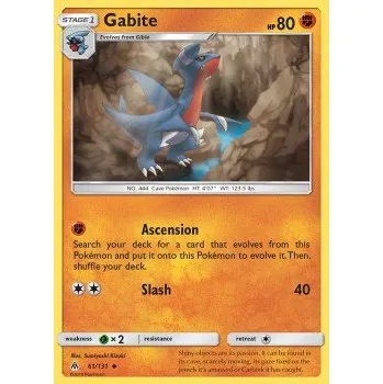 Volný čas Pokémon FLI 061/131 Gabite - Forbidden Light Stav: Excellent, Verze: NORMAL