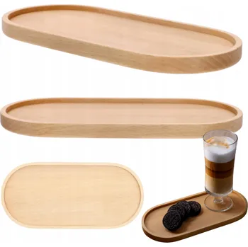 Dřevěný oválný tác na občerstvení – buk, 25x12 cm