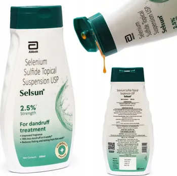 Šampon Selsun Selenium 2,5% Abbott Šampon proti lupům, na lupénku a seboroickou dermatitidu (LŚS) 200 ml