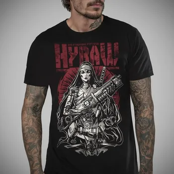 Pánské tričko tričko hardcore pánské - GUNS & NUN - HYRAW - 252TS11