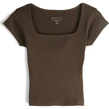 Dámské oblečení GATE Základní žebrované tričko 34 225-0407/288