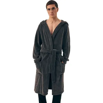 Pánský župan Pánský šedý župan s kapucí Henderson Mild, šedá 3XL i41_9999955087_2:šedá_3:3XL_