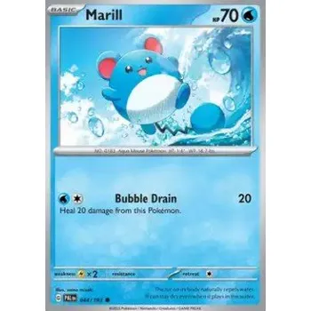Sběratelská karetní hra Pokémon PAL 044/193 Marill - Paldea Evolved Stav: Near Mint, Verze: REVERSE HOLO