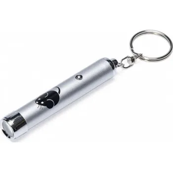 Vánoční dekorace Kapesní laser LED, stříbrný, 8 cm