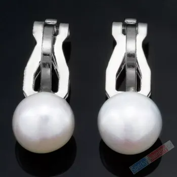 Náušnice Náušnice - klipsy s bílou sladkovodní perlou, prům. cca 7 mm (PB851UK)