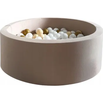 Dětsný nábytek Suchý bazén s míčky 30x90 Béžová + 200 ks - HOTOVÝ MIX