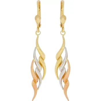 Náušnice Zlaté designové visací náušnice