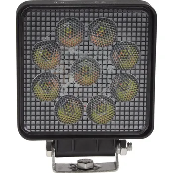 Pracovní světlo LED světlo hranaté, bílé/oranžové, 9x3W/9x1W, 117x117mm, ECE R10
