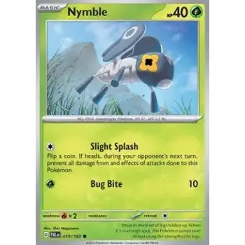 Volný čas Pokémon PAL 019/193 Nymble - Paldea Evolved Stav: Near Mint, Verze: REVERSE HOLO