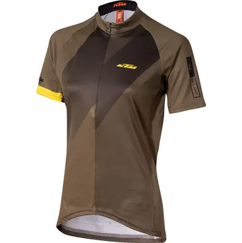 cyklistický dres Dres KTM LADY LINE IV KRÁTKÝ RUKÁV, OLIVOVÁ/LIMETKOVÁ S