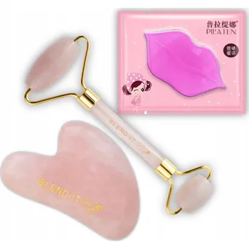 Sada BLEND IT roller z křemene + kámen GUA SHA + maska na rty Pilaten
