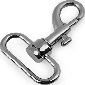 Galanterie Kovová karabina otočná, průvlek 32 mm Balení: 1 ks, Varianta: 3 nikl černý - 8596475082235