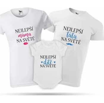 Gravírování Rodinný set triček s originálním potiskem 4