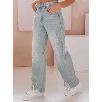 Dámské džíny Dámské džíny DSTREET BAGETSON SVĚTLE ŠEDÁ L