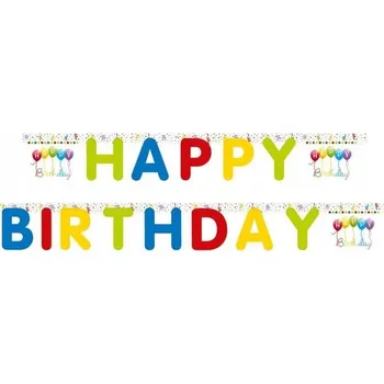 Baner Girlanda Nápis Happy Birthday Narozeniny 200cm