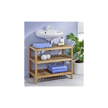 Koupelnový nábytek Masivní police pod umyvadlo z ořechového dřeva s úložným prostorem. Rozměry: 65x40x55cm.