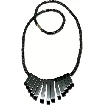 Náhrdelník Hematitový náhrdelník s tyčinkami – elegantní minerální šperk pro energii a ochranu