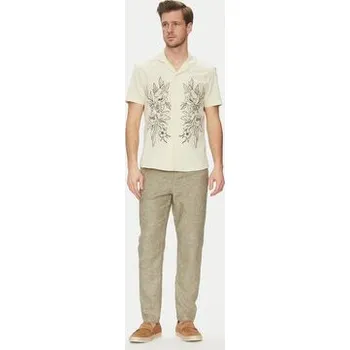 Pánská móda Blend Košile 20717697 Béžová Regular Fit S