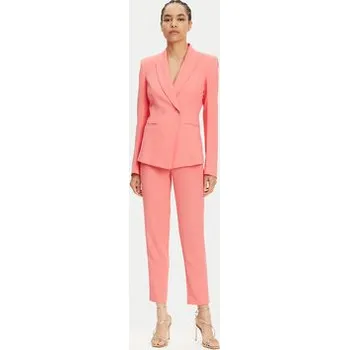 Patrizia Pepe Kalhoty z materiálu 2P1683 A411 Korálová Regular Fit 38