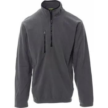 Pánská mikina Payperwear Fleecová mikina Pirenei s černým polozipem Barva: šedá kovová, Velikost: 4XL