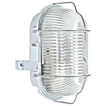 Venkovní osvětlení SCHRACK Svítidlo Oval II E27, 60W, IP44,skleněný difuzor, ochranná mřížka, šedá