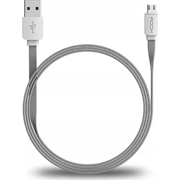 Datový kabel Kabel Rock USB - microUSB typ B 1 m šedý