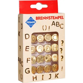 Pebaro - sada Písmena A - L (16 vypalovacích razítek)