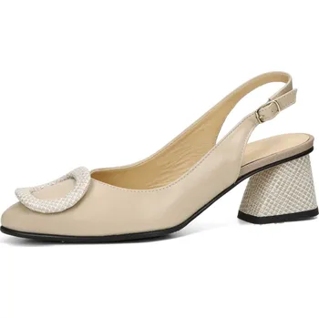 Dámské lodičky Brunate dámské elegantní lodičky s koženou podešví - béžové