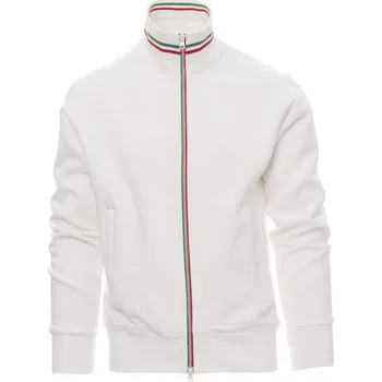 Pánská mikina Payperwear Pánská mikina Nazionale s kontrastním zipem Barva: bílá - červená - zelená, Velikost: XS