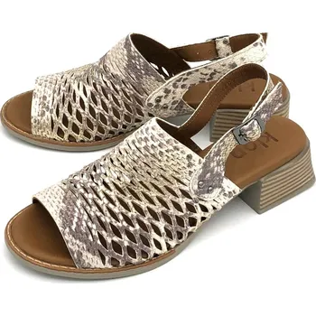 Dámské sandále Dámské kožené sandály 001 4609-42 Klop multicolor Barva: metalická, Velikost: 40