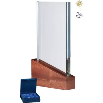 Skleněná plaketa s dřevěným podstavcem v dárkové krabičce 68184