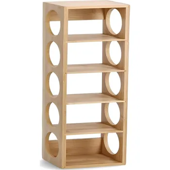 Stojan na víno Zeller 13565 5 lahví bambus