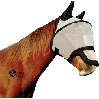 Koňská maska proti hmyzu Maska KM Elite -SPACE- - Tmavě šedá - Cob