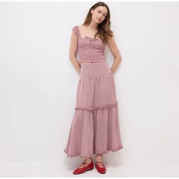 Dámská sukně Reserved - Károvaná midi sukně - vícebarevná - XD159-MLC - XD159-MLC-S